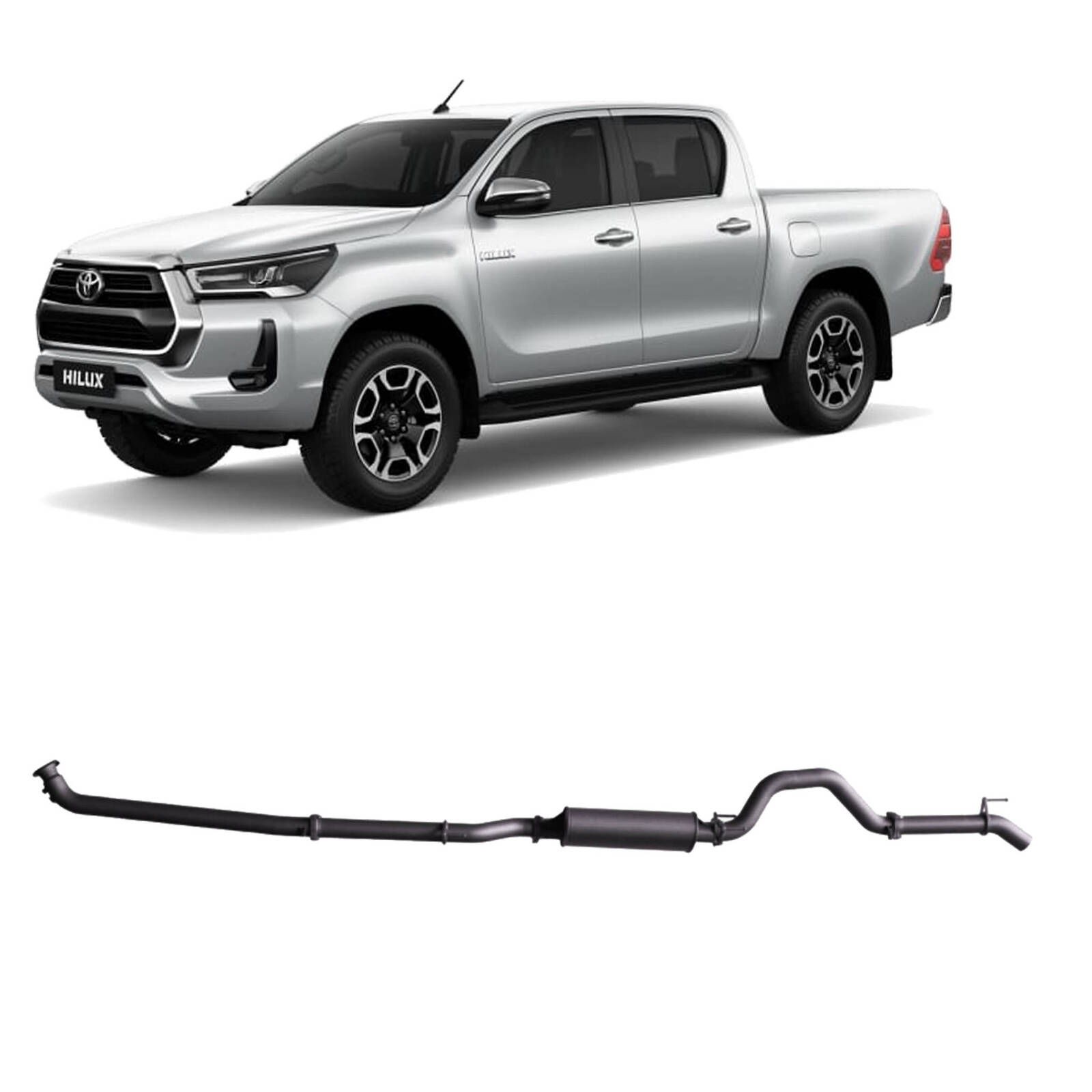 Redback Extreme Duty Exhaust for Toyota Hilux 2.8L (01/2015 - on) image