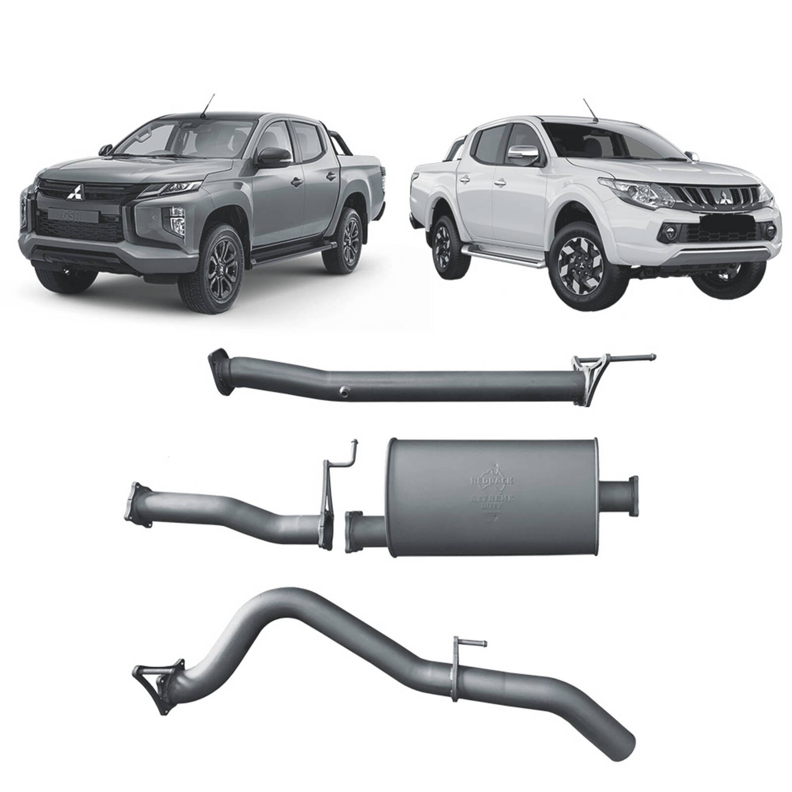 Redback Extreme Duty Exhaust for Mitsubishi Triton MQ/MR (05/2015 - on) image