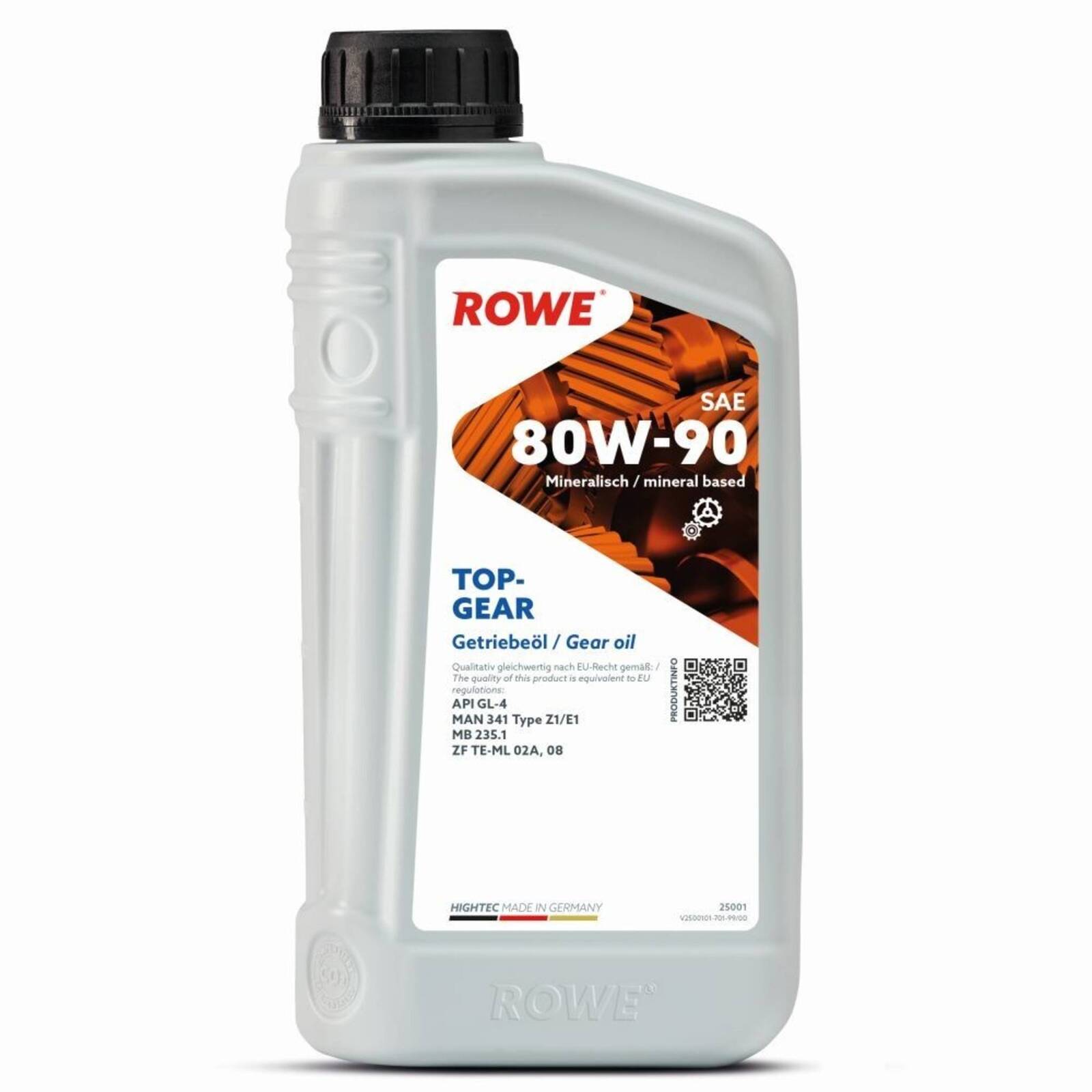 ROWE Hightec Topgear 1 Litre SAE 80W-90 Transmission Oil - 25001-0010-99 image