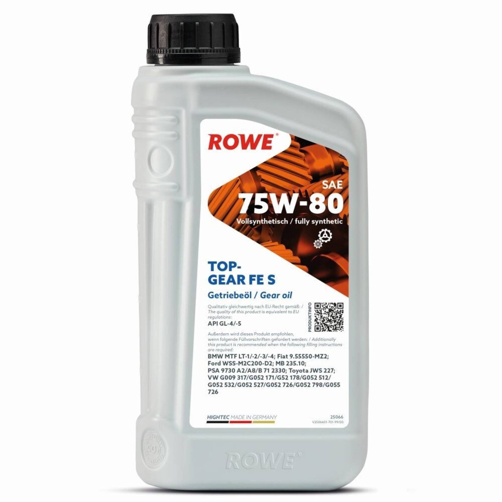 ROWE Hightec 1 Litre Topgear FE SAE 75W-80 S Transmission Oil - 25066-0010-99 image