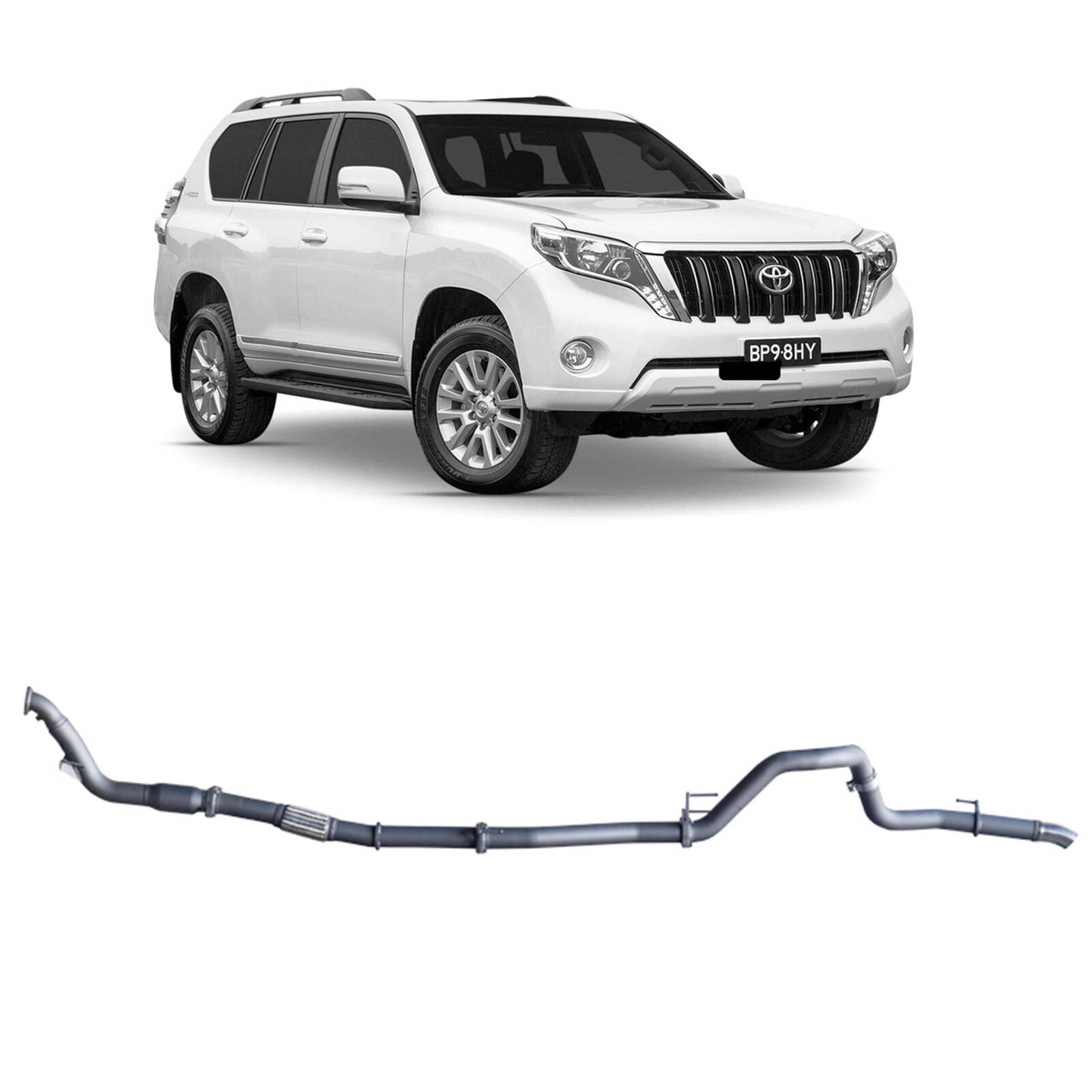 Redback Extreme Duty Exhaust for Toyota Prado 120/150 Series 1KD-FTV (11/2006 - 07/2015) image