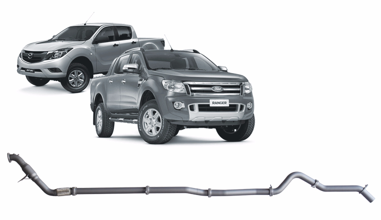 Redback Extreme Duty Exhaust for Ford Ranger 3.2L (01/2011 - 09/2016), Mazda BT-50 (11/2011 - 06/2016) image