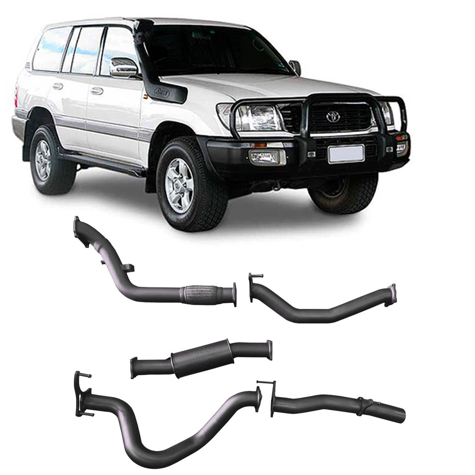 Redback Extreme Duty Exhaust for Toyota Landcruiser 100 Series 4.2L (10/2000 - 10/2007) image