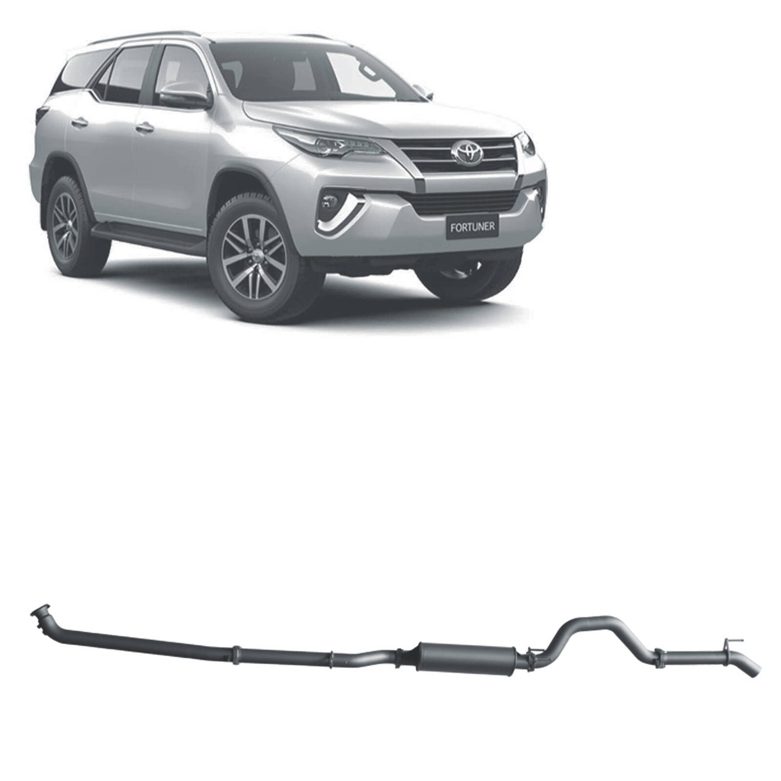 Redback Extreme Duty Exhaust for Toyota Fortuner 2.8L (01/2015 - on) image