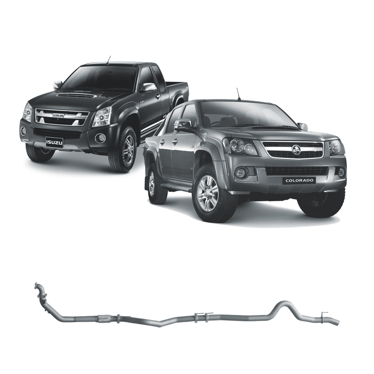 Redback Extreme Duty Exhaust for Holden Rodeo (01/2007 - 06/2008), Colorado (03/2008 - 06/2012), Isuzu D-MAX (01/2007 - 08/2012) image