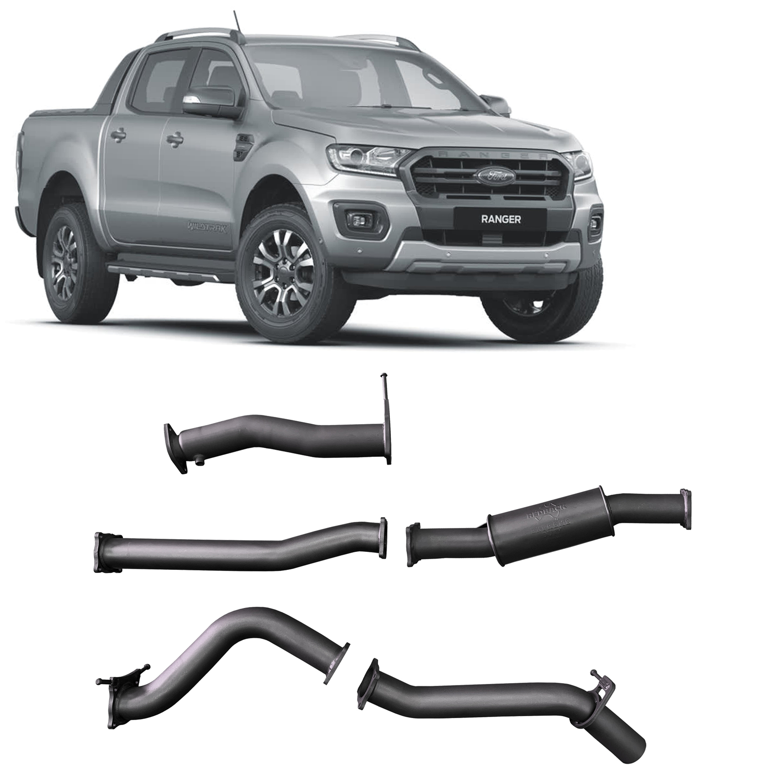 Redback Extreme Duty Exhaust for Ford Ranger 3.2L (07/2016 - 05/2022) image