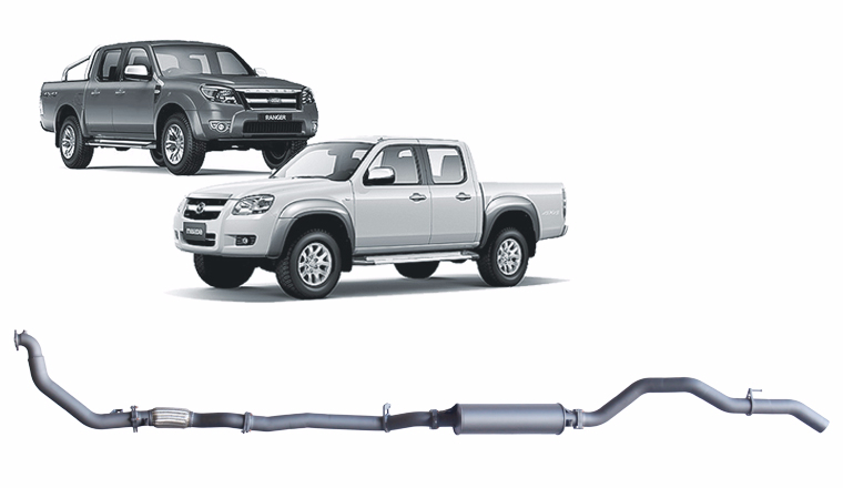 Redback Extreme Duty Exhaust for Ford Ranger (01/2006 - 08/2011), Mazda BT-50 (11/2006 - 10/2011) image