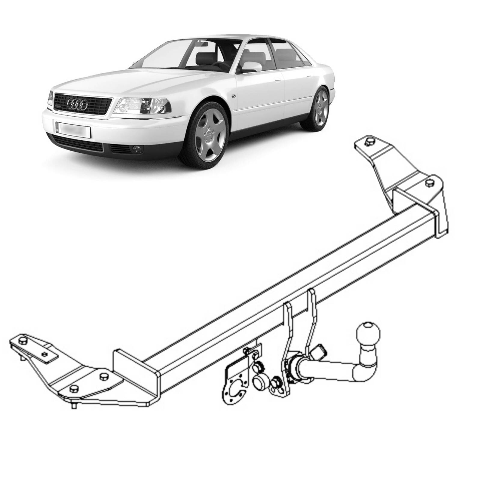 TAG Towbar for Audi A8 (07/1995 - 12/2005) image