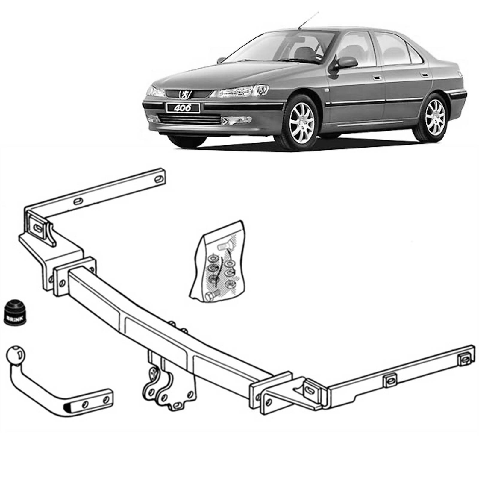 Brink Towbar for Peugeot 406 (11/1995 - 12/2004) image