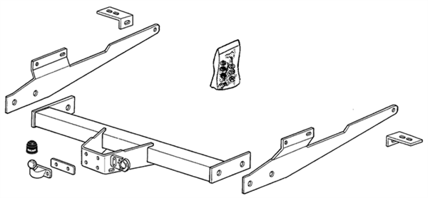 Brink European Style Towbar & Universal Wiring for Renault Master (10/2003 - 03/2010) image