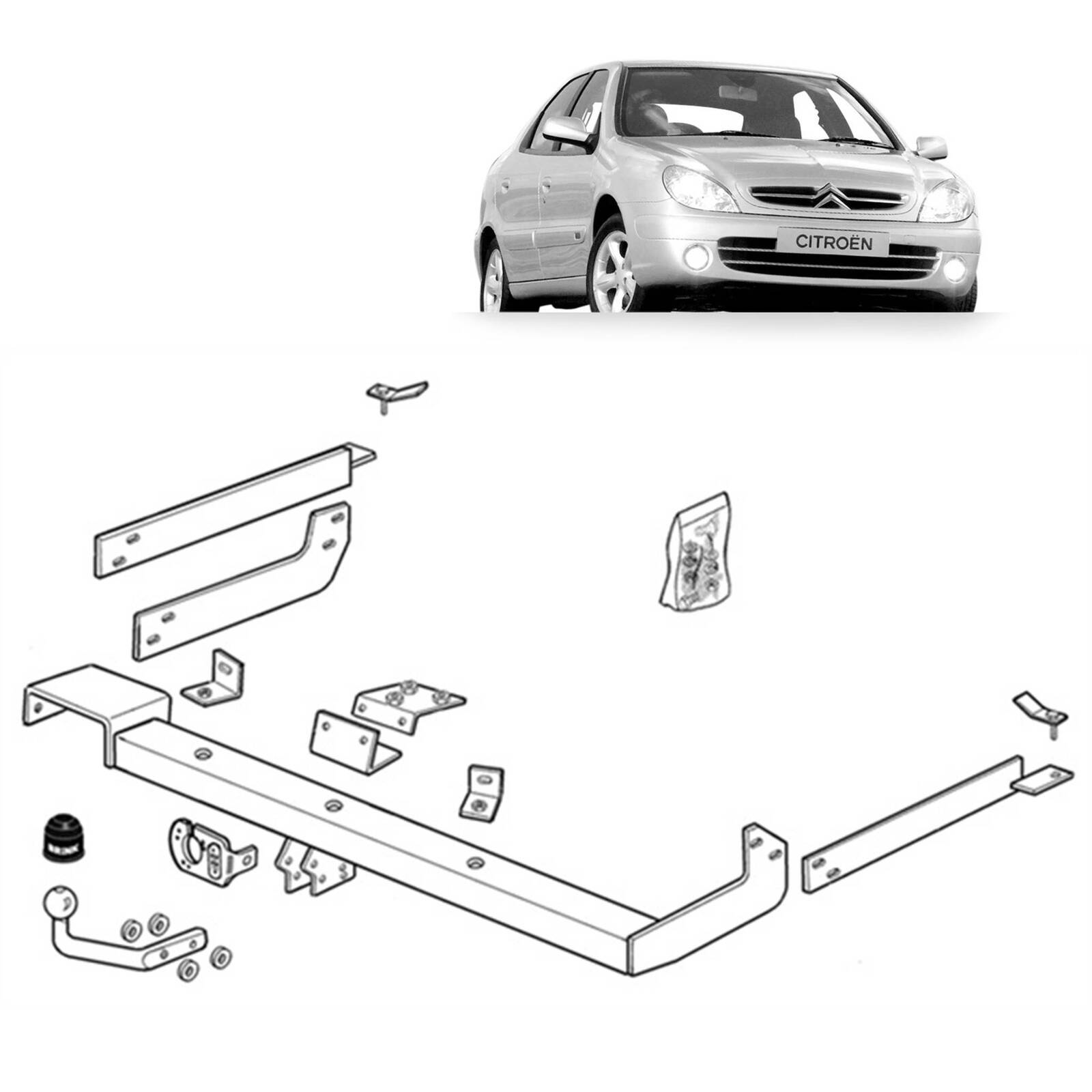 Brink Towbar for Citroen Xsara (02/2001 - 04/2005), Citroen Xsara (04/1997 - 03/2005) image