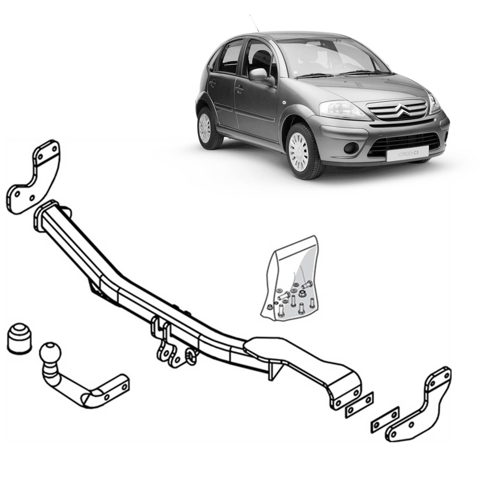 Brink Towbar for Citroen C3 (02/2002 - 10/2009) image