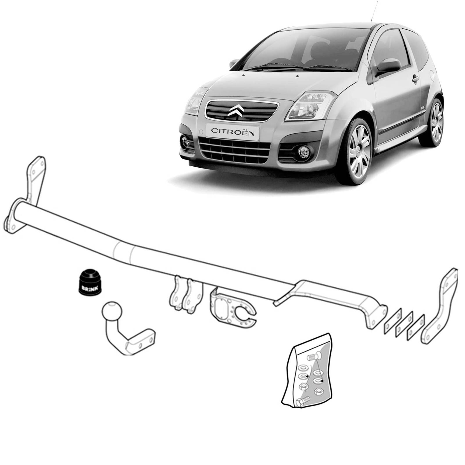 Brink Towbar for Citroen C2 (09/2003 - 12/2008) image