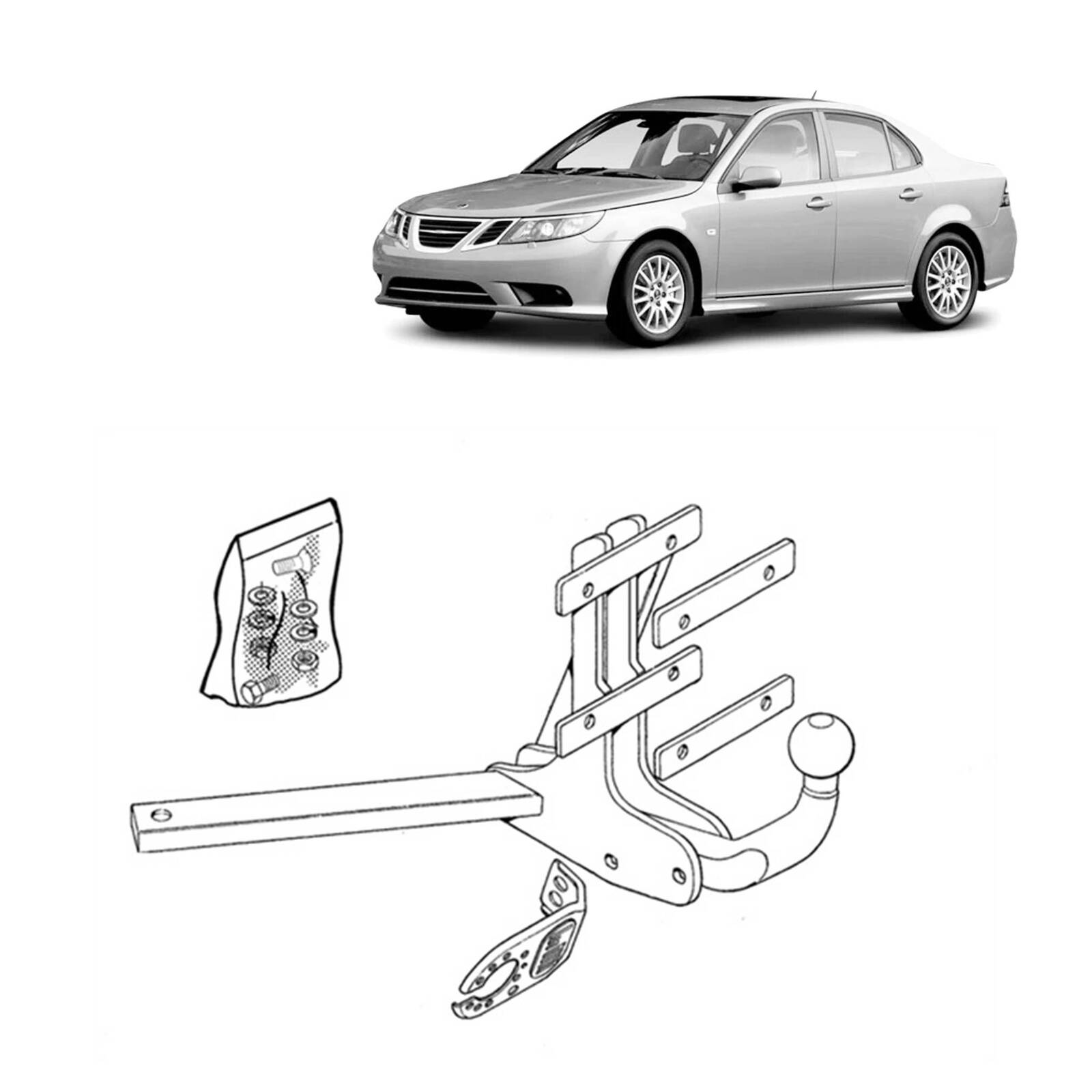 Brink Towbar for Saab 9-3 (09/2002 - 02/2015) image