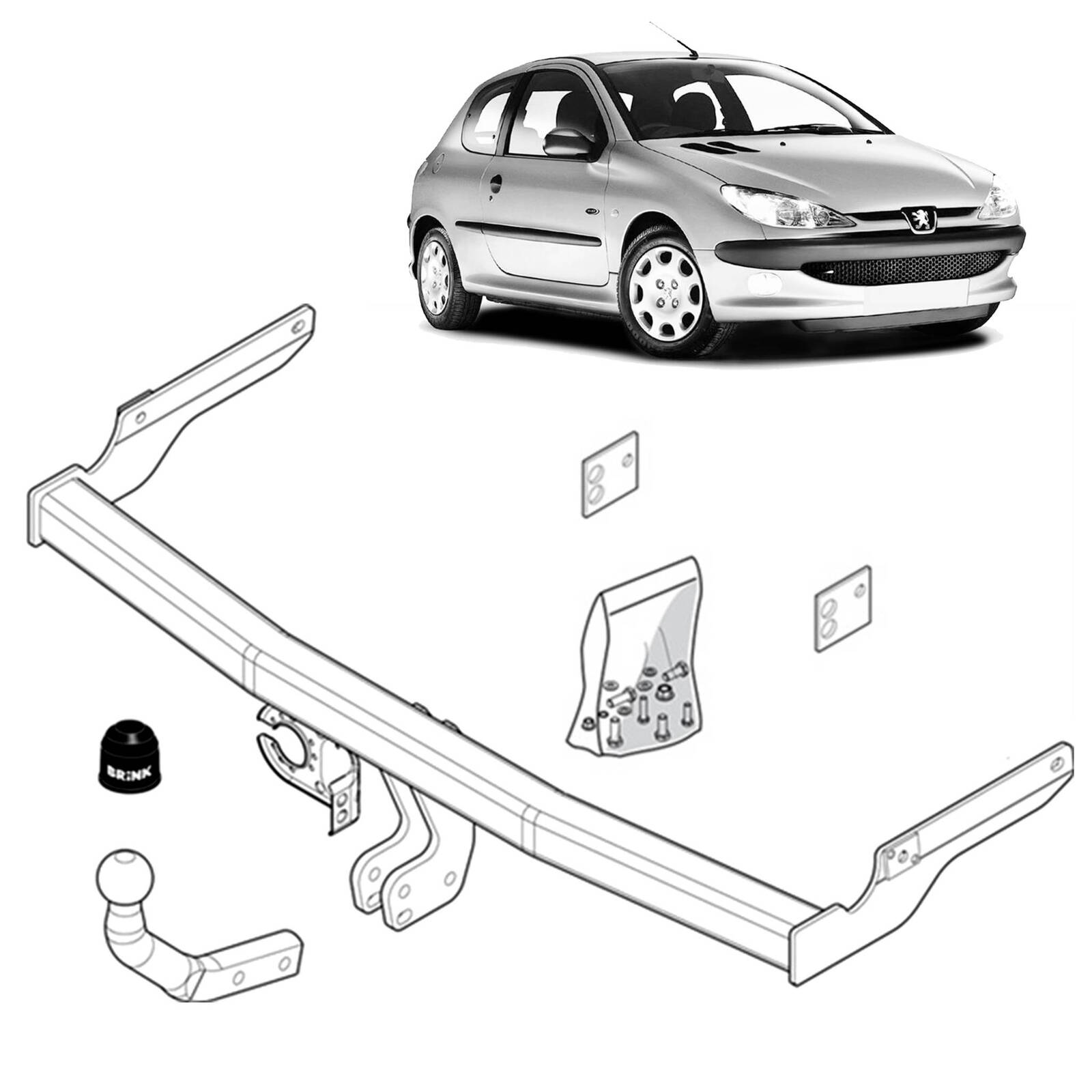 Brink Towbar for Peugeot 206 (09/1998 - 03/2003) image