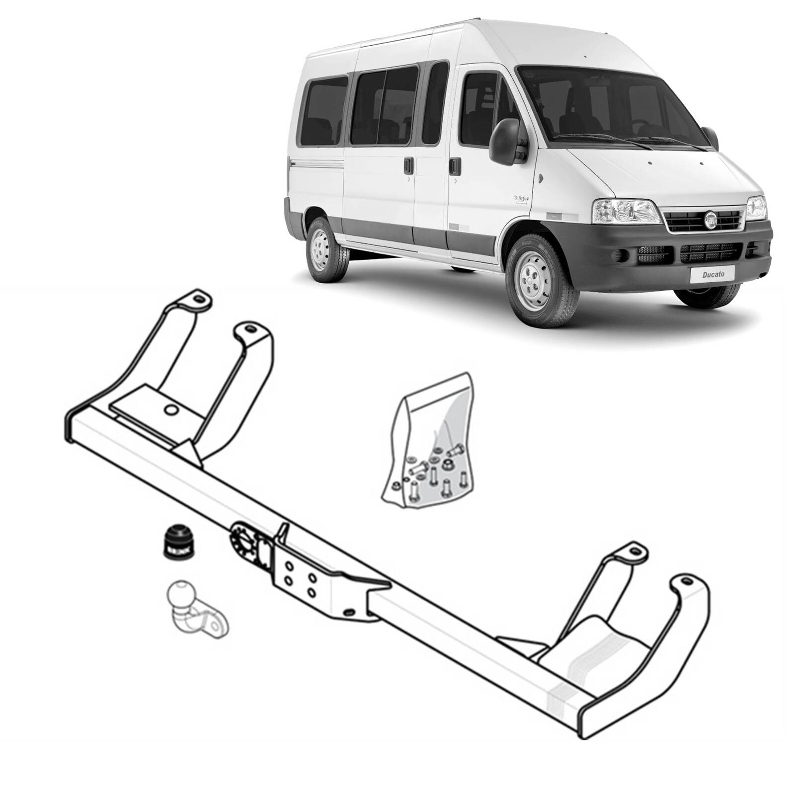 Brink Towbar for Fiat Ducato (10/1997 - 04/2002), Fiat Ducato (04/1998 - 04/2002), Fiat Ducato (04/2002 - 06/2006), Fiat Ducato (04/2002 - 06/2006), F image