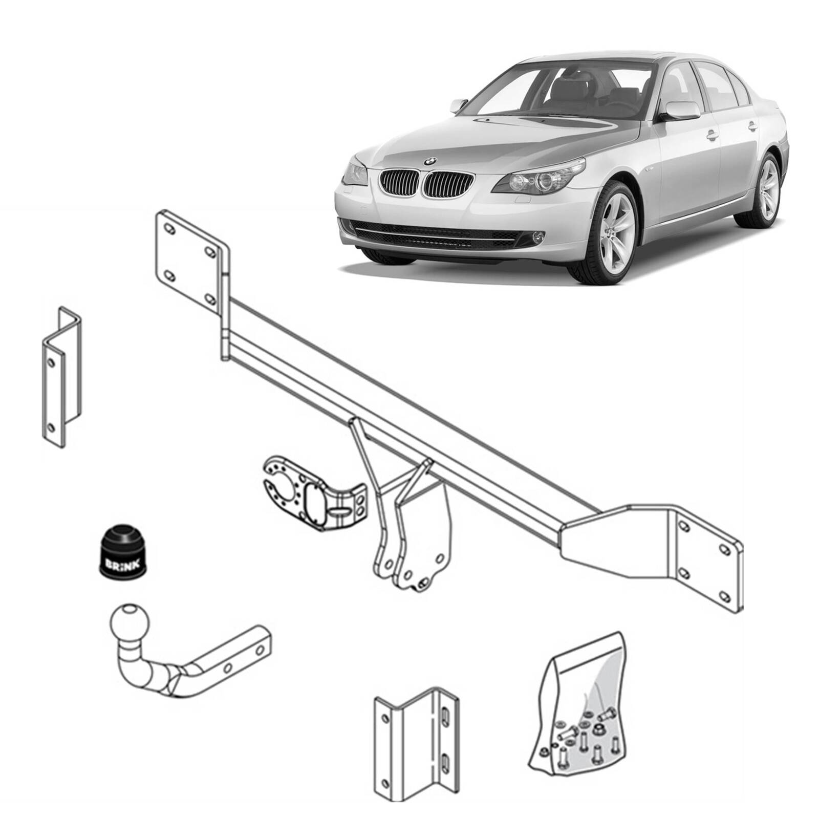 Brink Towbar for BMW 5 (03/2001 - 12/2009), BMW 5 (01/2004 - 12/2010) image