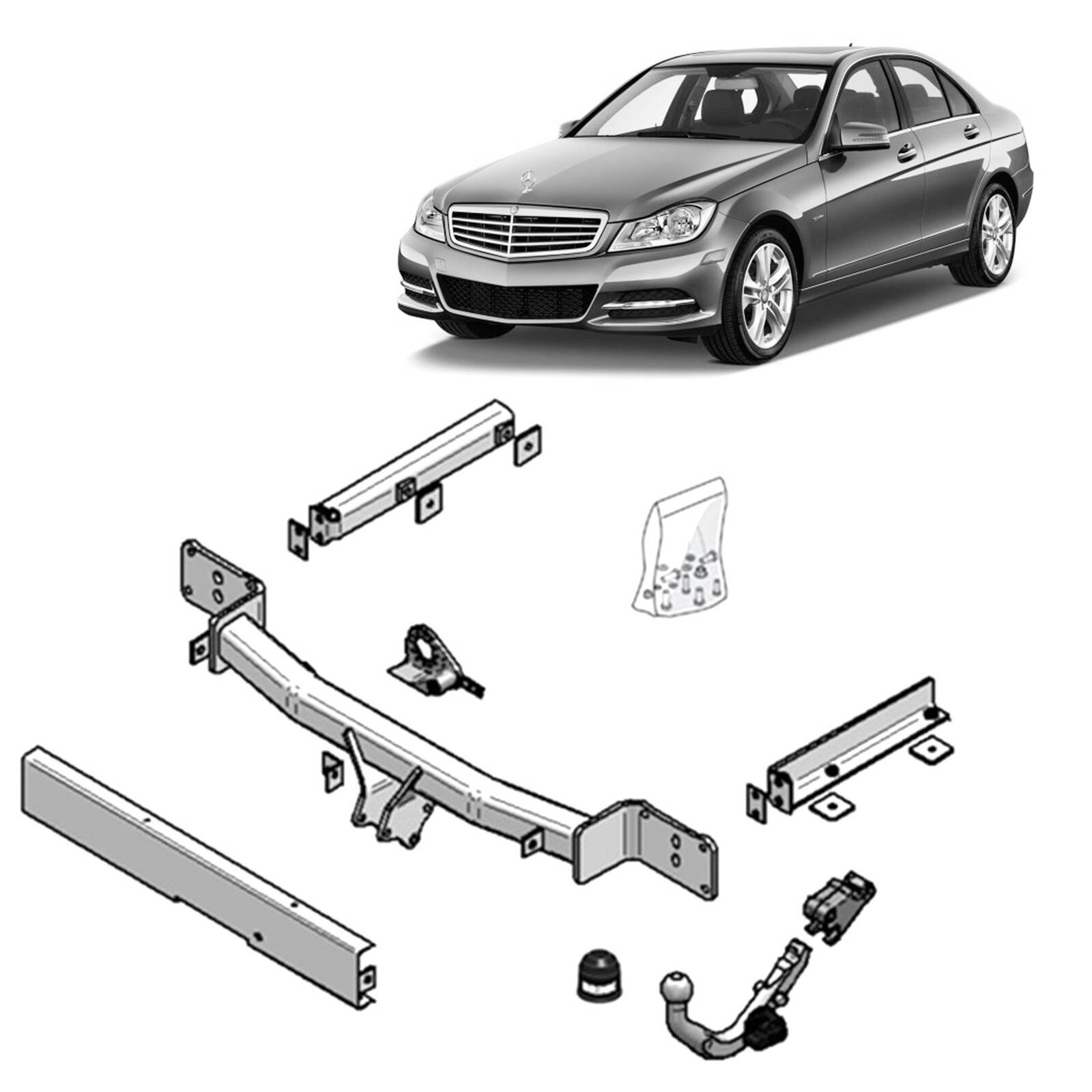 Brink Towbar for MERCEDES-BENZ C-CLASS (03/2001 - 08/2014), MERCEDES-BENZ C-CLASS (05/2000 - 02/2007) image