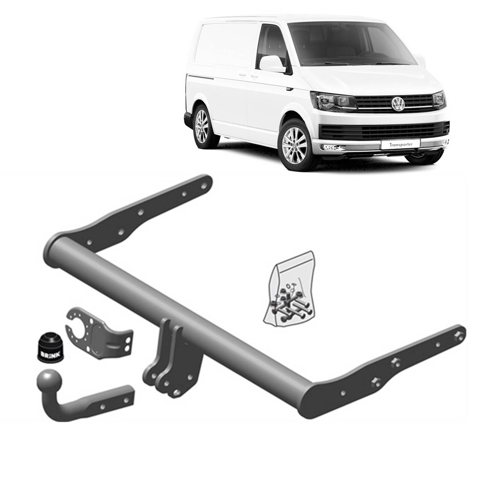 Brink Towbar for Volkswagen Multivan (11/2003 - on), Volkswagen Transporter (04/2003 - 08/2015), Volkswagen Transporter / Caravelle (04/2003 - 08/2015 image