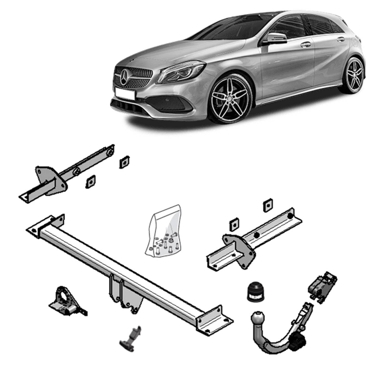 Brink Towbar for MERCEDES-BENZ B-CLASS (03/2005 - 11/2011), MERCEDES-BENZ A-CLASS (09/2004 - 05/2018) image