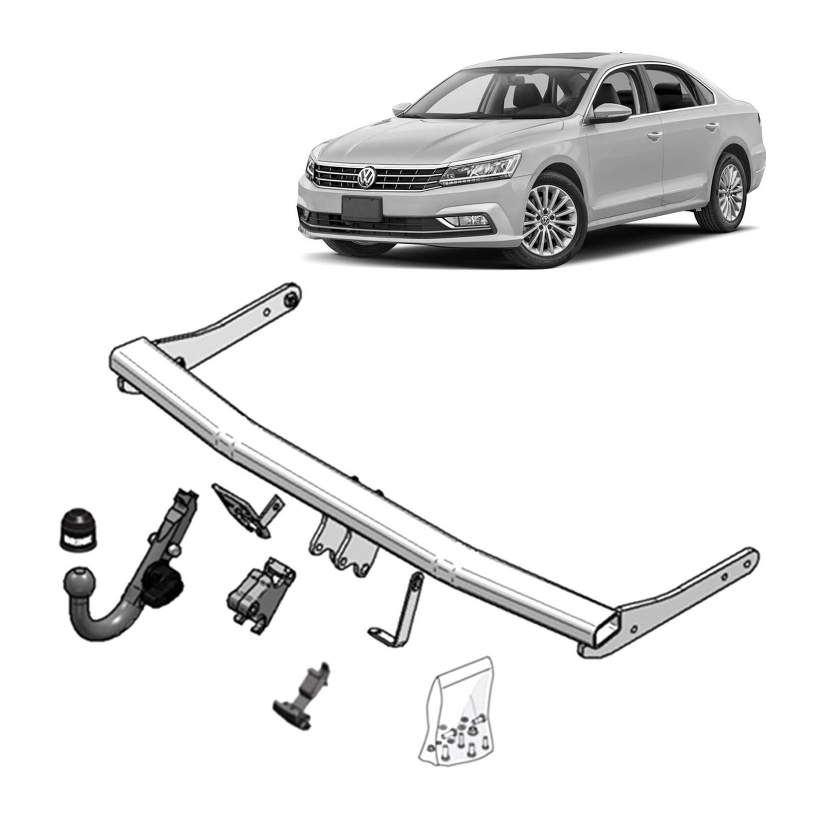 Brink Towbar for Volkswagen Passat (03/2005 - 07/2010), Volkswagen Passat (08/2005 - 12/2014) image