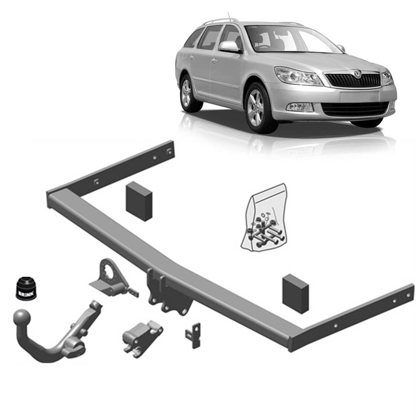 Brink Towbar for Skoda Octavia (02/2004 - 06/2013), Skoda Octavia (06/2004 - 06/2013) image