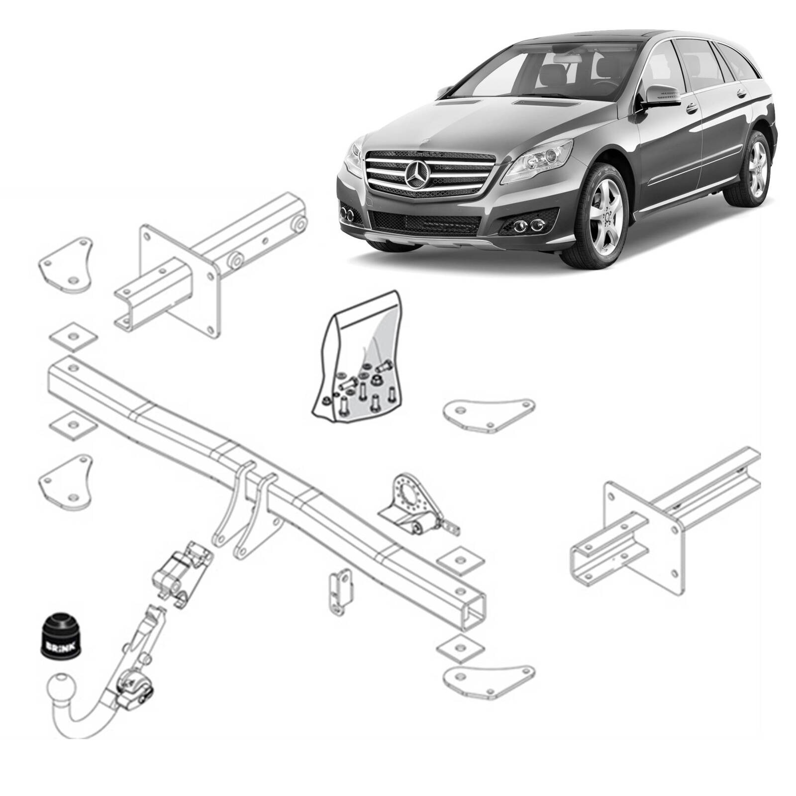 Brink Towbar for MERCEDES-BENZ R-CLASS (08/2005 - 12/2014) image