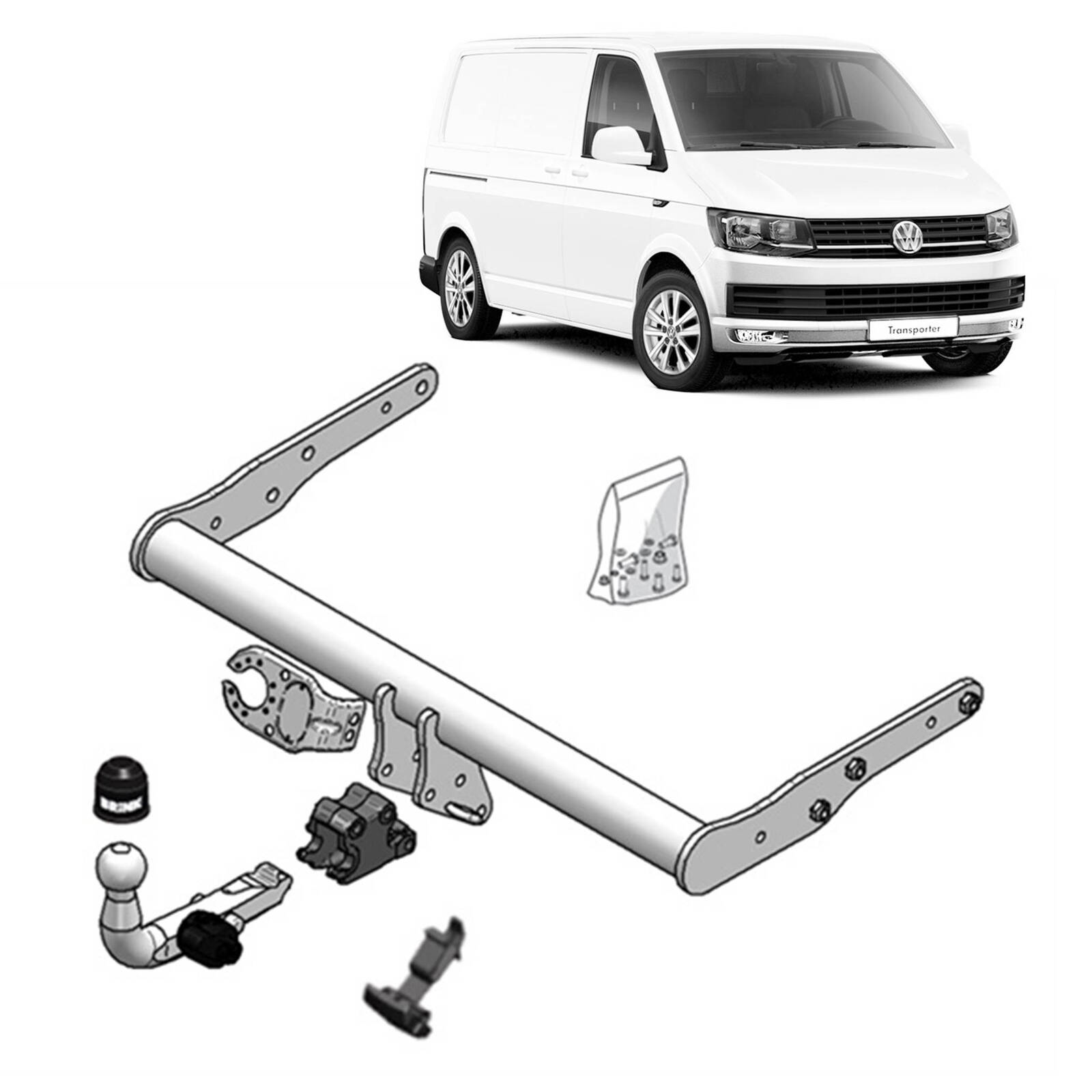 Brink Towbar for Volkswagen Transporter / Caravelle (04/2015 - 09/2019), Volkswagen Transporter (04/2015 - 09/2019), Volkswagen Transporter (04/2003 - image