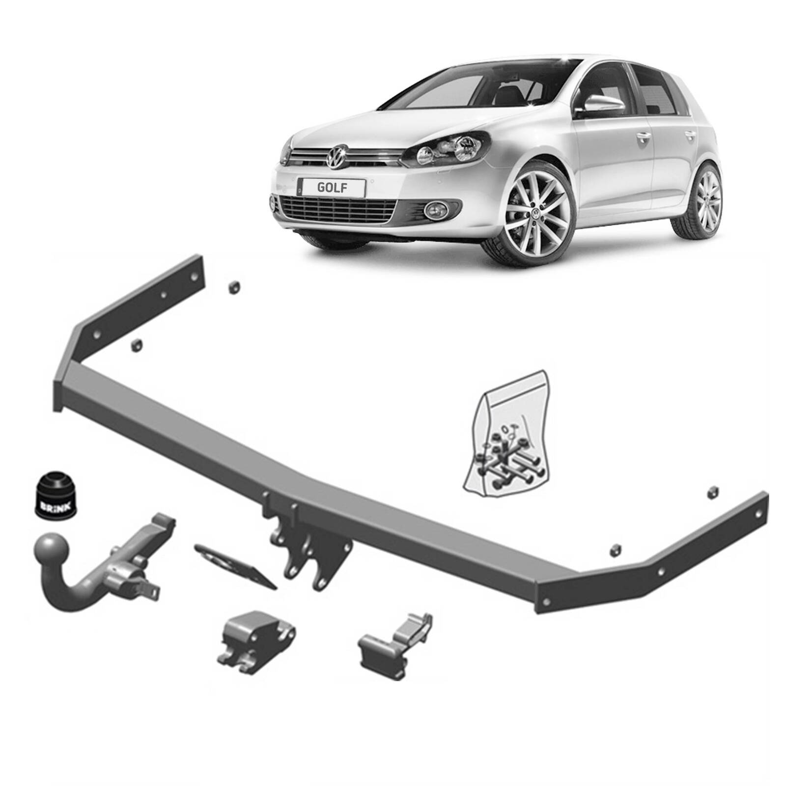 Brink Towbar for Volkswagen Golf (10/2008 - on), Volkswagen Golf (02/2009 - 07/2010) image