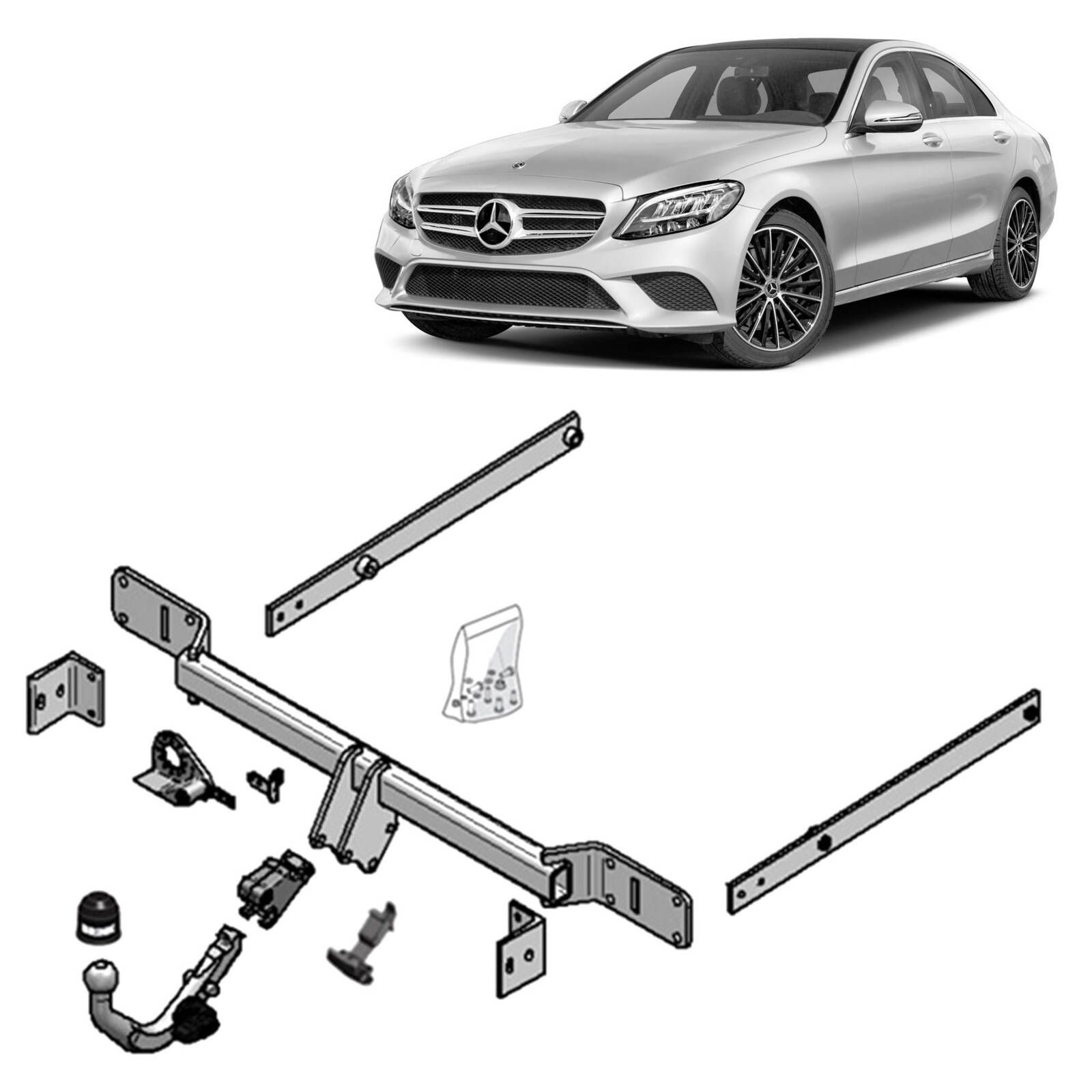 Brink Towbar for MERCEDES-BENZ C-CLASS (01/2007 - 06/2016), MERCEDES-BENZ C-CLASS (01/2011 - 12/2011) image