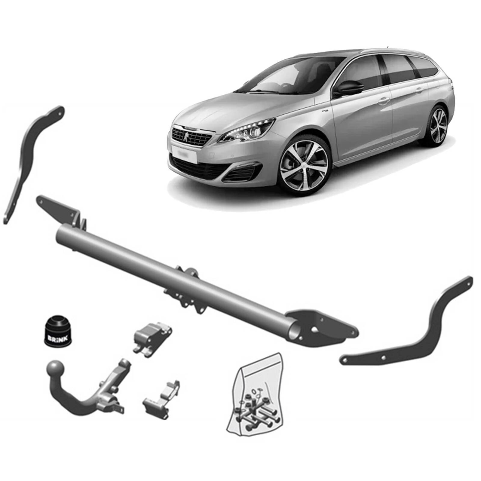 Brink Towbar for Peugeot 308 (09/2007 - 10/2014) image