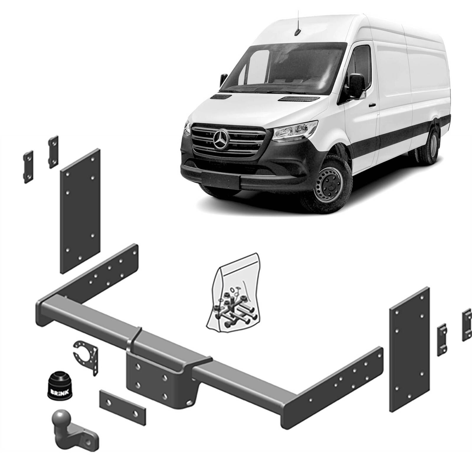 Brink Towbar for Various MERCEDES-BENZ SPRINTER, Volkswagen CRAFTER image