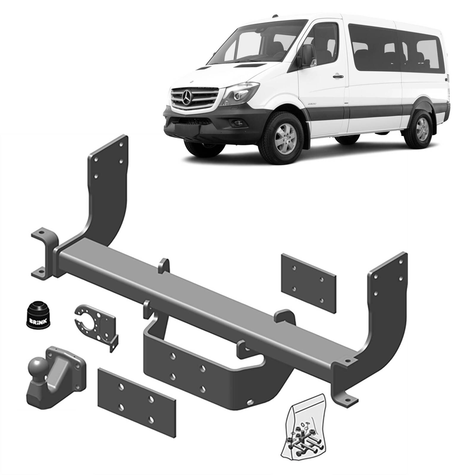 Brink Towbar for MERCEDES-BENZ Sprinter (03/2009 - 06/2018), SPRINTER 5-t (06/2006 - 06/2018), Volkswagen CRAFTER 30-50 (04/2006 - 12/2016) image