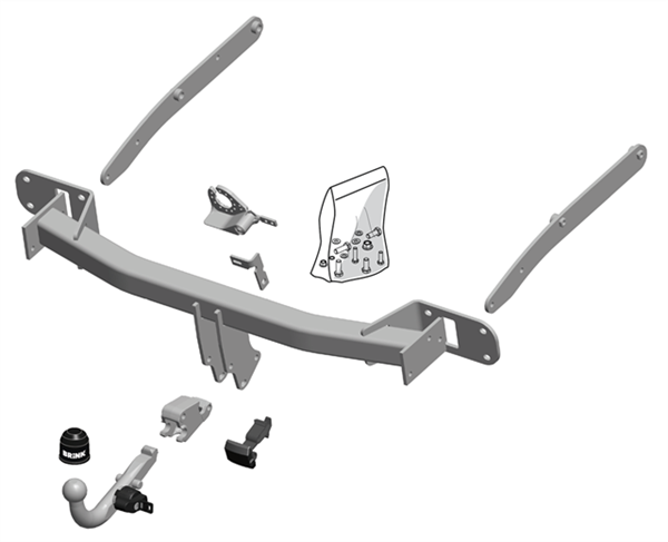 Brink Towbar for MERCEDES-BENZ GLK-CLASS (12/2008 - 05/2012) image