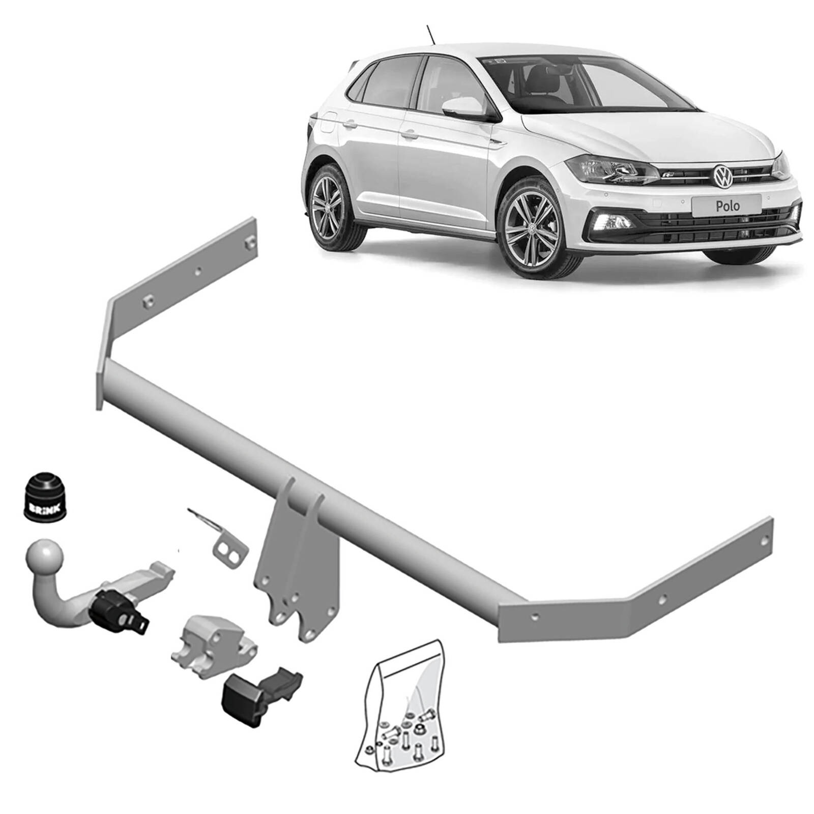 Brink Towbar for Volkswagen Polo (03/2009 - 04/2014) image