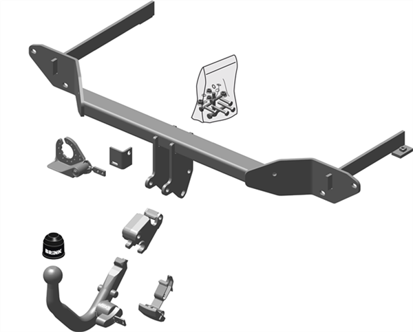 Brink Towbar for Fiat Punto (07/2006 - 12/2011), Fiat Punto (03/2012 - 09/2015) image