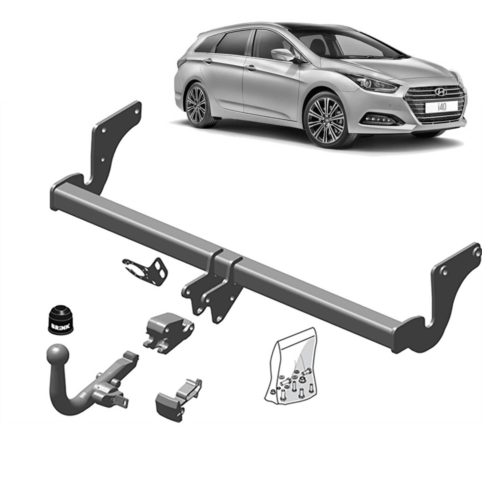 Brink Towbar for Hyundai i40 (07/2011 - 12/2018) image