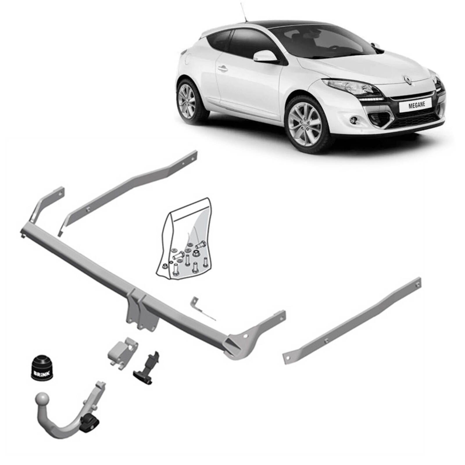 Brink Towbar for Renault Megane (08/2003 - 07/2009), Renault Megane (02/2009 - 08/2016) image