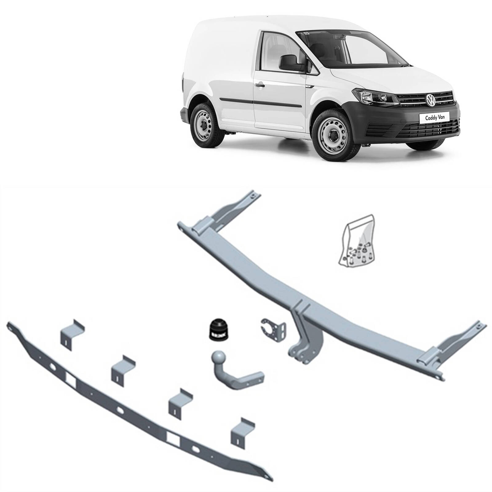 Brink Towbar for Volkswagen Caddy (04/2004 - 05/2015), Volkswagen Caddy (03/2004 - 05/2015), Volkswagen Caddy (05/2015 - 08/2020) image