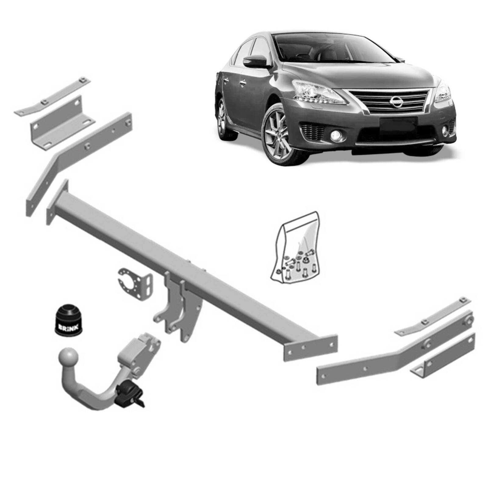 Brink Towbar for Nissan Pulsar (02/2013 - 02/2017), Nissan Pulsar (08/2012 - 02/2017) image