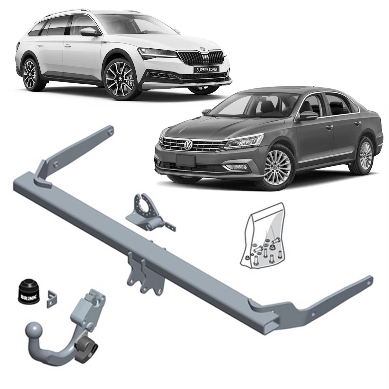 Brink Towbar for Skoda Superb (03/2015 - on), Skoda Superb (03/2015 - on), Volkswagen Passat (08/2014 - on), Volkswagen Passat (11/2016 - on) image