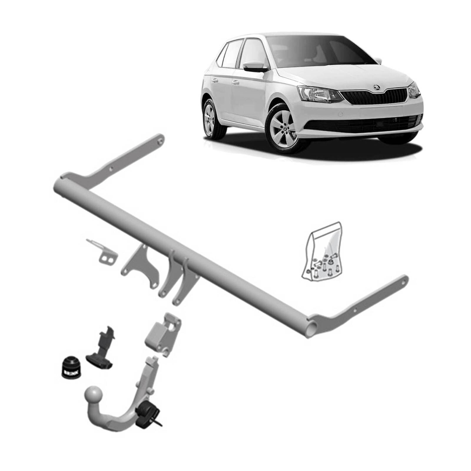 Brink Towbar for Skoda Fabia (08/2014 - 08/2018), Skoda Fabia (08/2014 - 08/2018) image