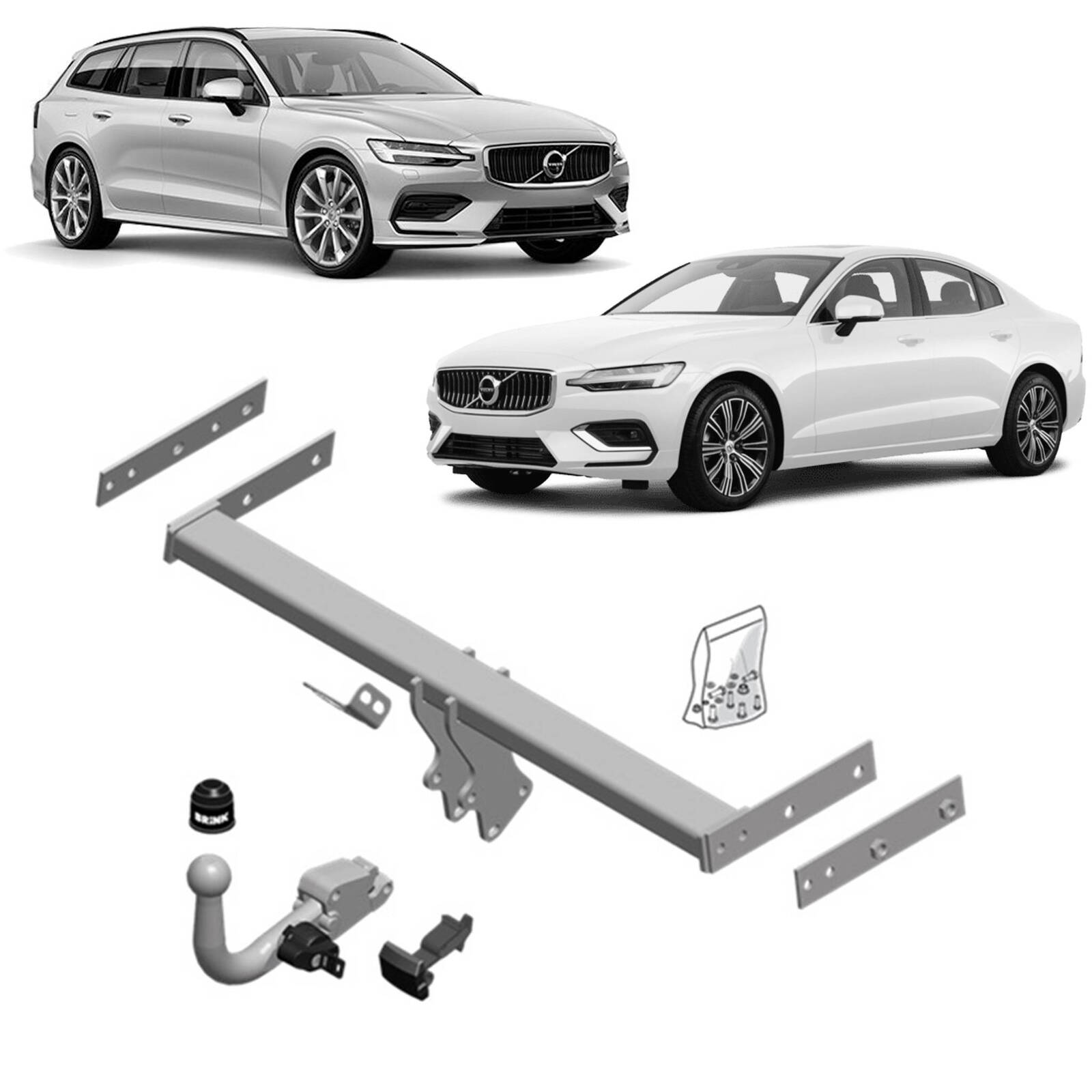 Brink Towbar for Volvo V60 (07/2010 - 04/2019), Volvo S60 (04/2010 - 04/2019) image