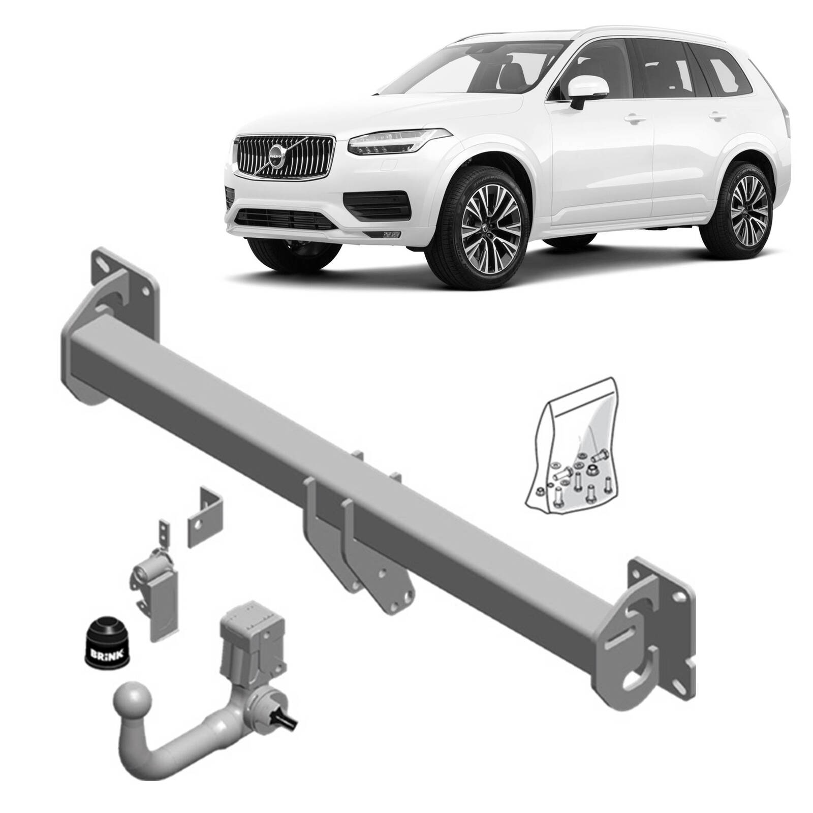 Brink European Style Towbar & Direct Fit Wiring for Volvo Xc90 (09/2014 - on) image