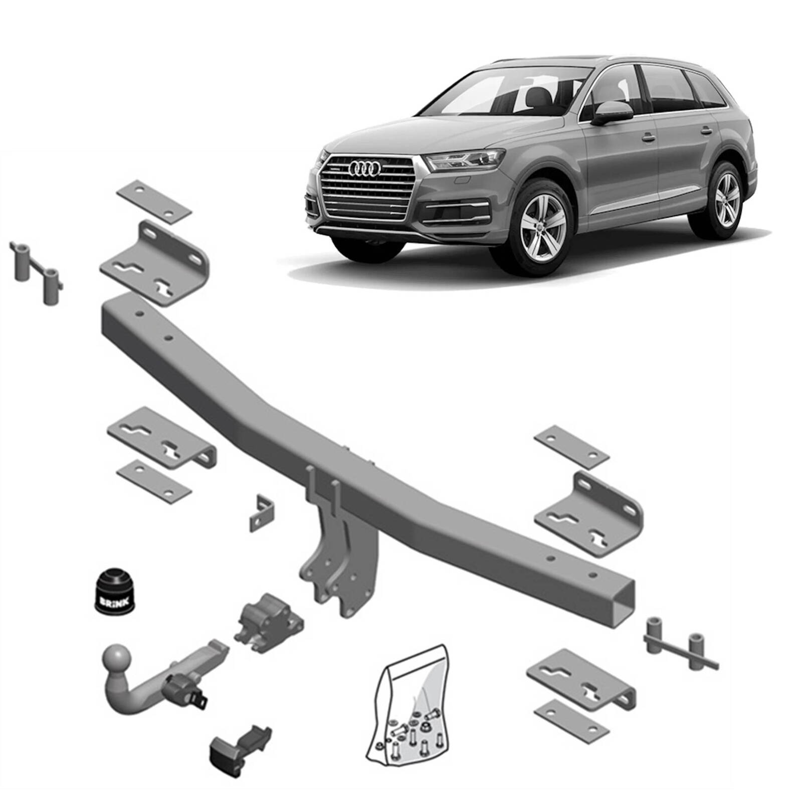 Brink European Style Towbar & Direct Fit Wiring for Audi Q7 (01/2015 - on) image