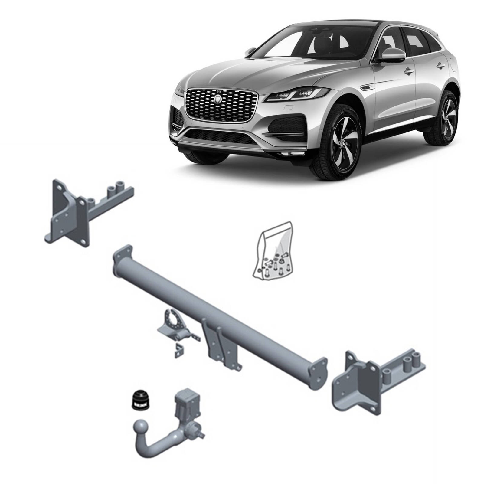 Brink European Style Towbar & Universal Wiring for Jaguar F-PACE (09/2015 - on) image