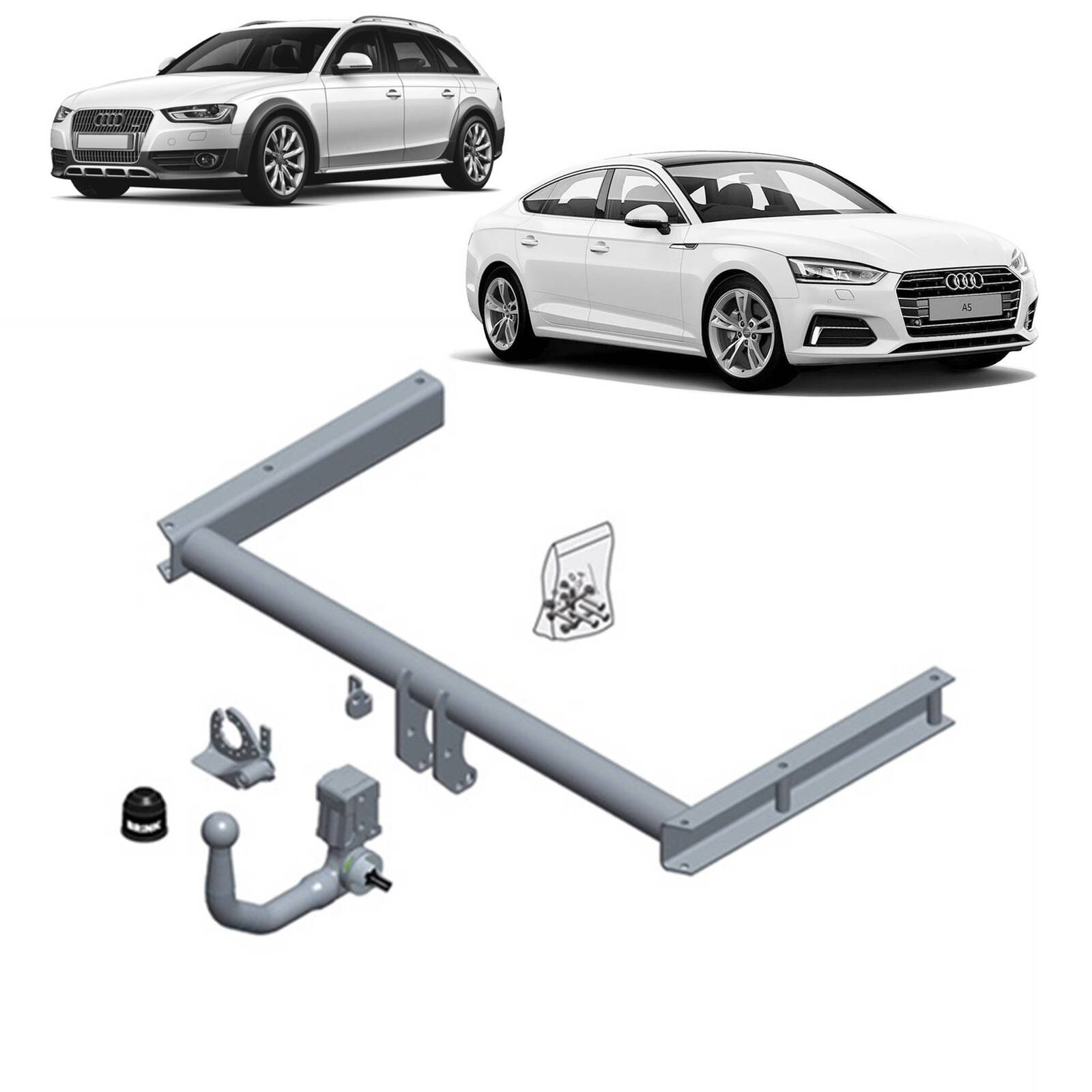 Brink Towbar for Audi A5 (06/2007 - 01/2017), Audi A5 (09/2009 - 01/2017), Audi A4 Allroad (11/2011 - 05/2016), Audi A5 (03/2009 - 01/2017), Audi A4 ( image