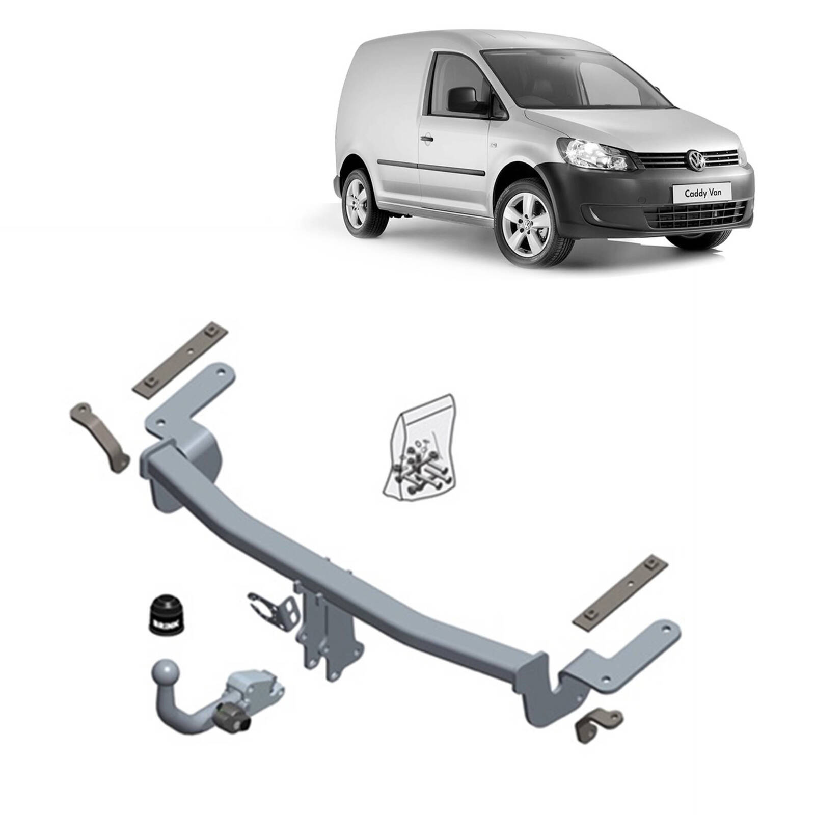 Brink Towbar for Volkswagen Caddy (05/2015 - 08/2020), Volkswagen Caddy (04/2004 - 05/2015), Volkswagen Caddy (03/2004 - 05/2015) image