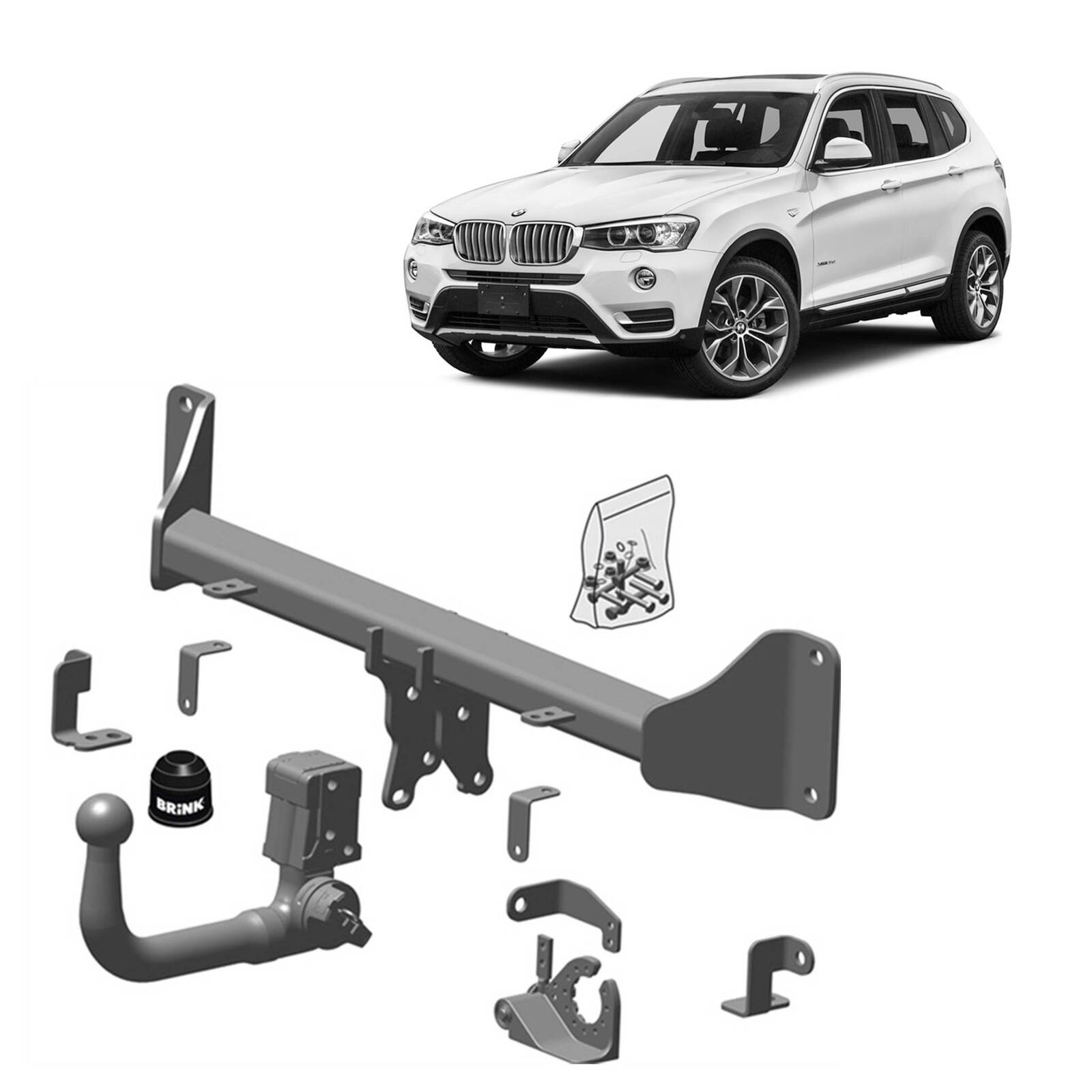 Brink Towbar for BMW iX3 (09/2020 - on), BMW X3 (08/2017 - on), BMW X4 (04/2018 - on) image