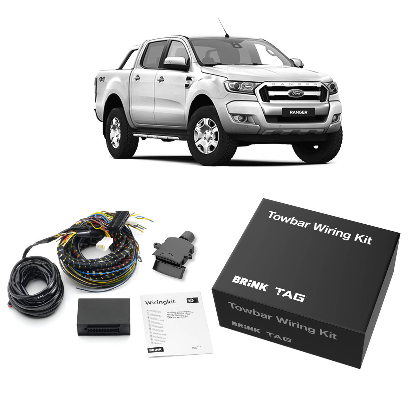 TAG Direct Fit Wiring Harness for Ford Ranger PX 1 Models Between (03/2014 - 07/2015) Only image